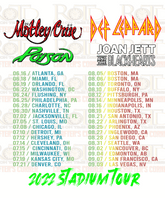 DTF Screen Print Image - Stadium Tour 2022 - Def Leppard, Joan Jett, Motley Crue, Poison